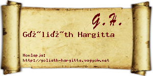 Góliáth Hargitta névjegykártya